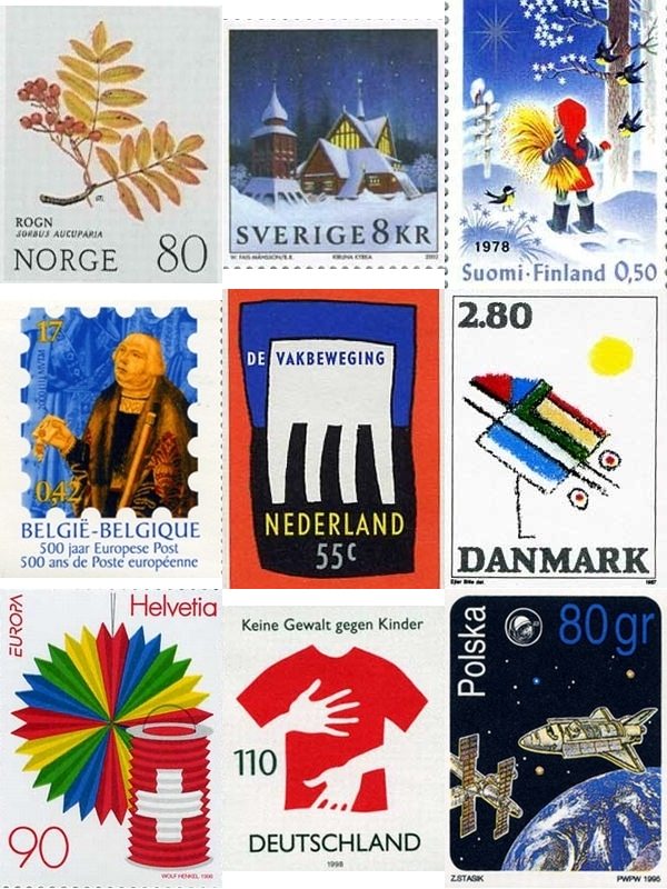 ヨーロッパの 切手